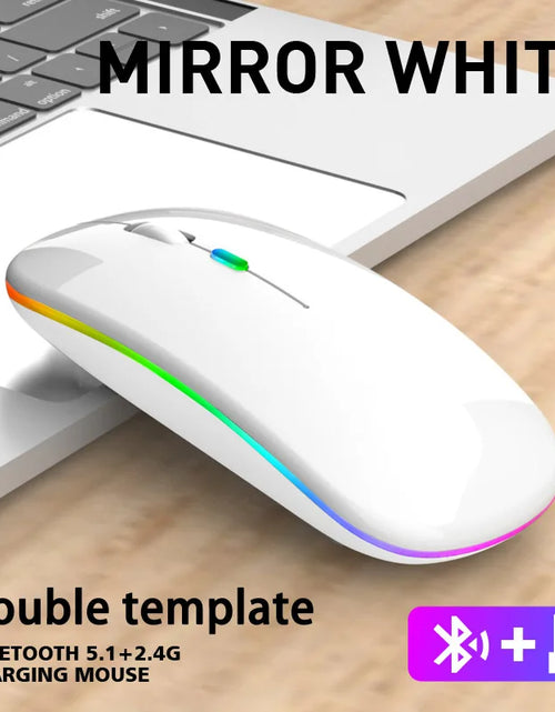Load image into Gallery viewer, Wireless Mouse for Laptop PC Bluetooth RGB Rechargeable Mouses Wireless Computer Silent Mice LED Backlit Ergonomic Gaming Mouse
