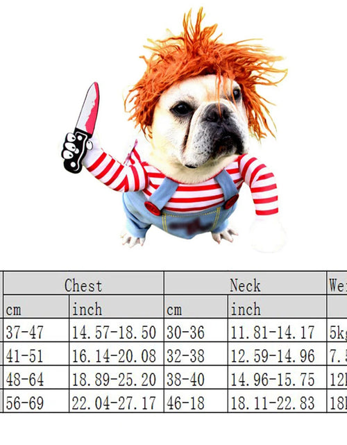 Load image into Gallery viewer, Halloween Dog Clothes Funny Pet Dogs Cosplay Costumes Set Christmas Dog Costume Comical Outfits for Pet Cat Puppy Party Clothing
