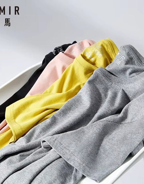 Load image into Gallery viewer, Summer Cotton T Shirts Men 2024 Simple O Neck Stretch Solid New Tops Clothing Casual Tshirt Man Streetwear Cool Tee Shirts
