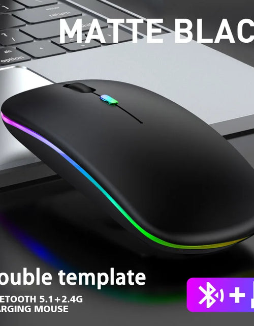 Load image into Gallery viewer, Wireless Mouse for Laptop PC Bluetooth RGB Rechargeable Mouses Wireless Computer Silent Mice LED Backlit Ergonomic Gaming Mouse
