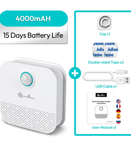 Downypaws 4000Mah Smart Cat Odor Purifier for Cat Litter Box Deodorizer Pet Toilet Air Purifier Dog Cat Litter Deodorant