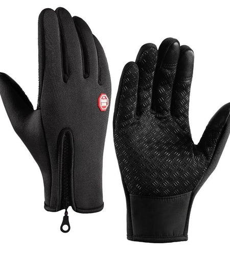 Winter Gloves for Men Waterproof Windproof Cold Gloves Snowboard Motorcycle Riding Driving Warm Touchscreen Zipper Glove
