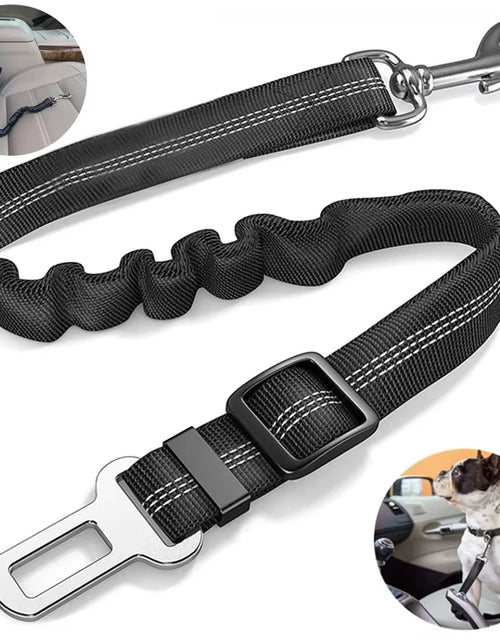 Load image into Gallery viewer, Durable Nylon Dog Seat Belt for Small Large Dogs Adjustable Reflective Elastic Lead Puppy Travel Car Safety Rope French Bulldog

