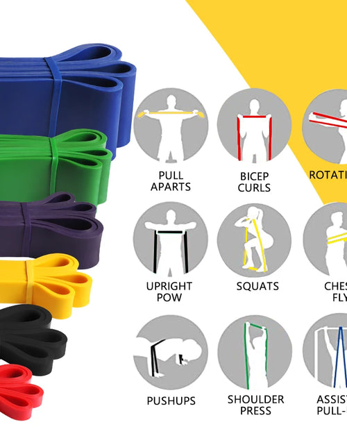 Load image into Gallery viewer, Heavy Duty Latex Resistance Band Exercise Elastic Band for Sport Strength Pull up Assist Band Workout Pilates Fitness Equipment
