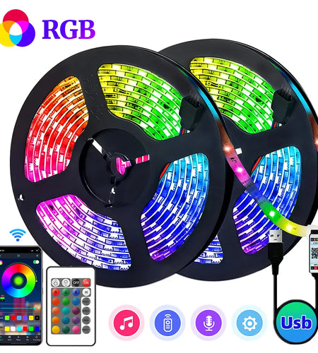 LED Strip Lights RGB 3535 ,5V 1M-30M,16 Million Colors, RGB , Led Strip Lighting Music Sync, Color Changing for Party Home