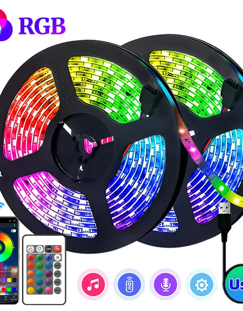 Load image into Gallery viewer, LED Strip Lights RGB 3535 ,5V 1M-30M,16 Million Colors, RGB , Led Strip Lighting Music Sync, Color Changing for Party Home
