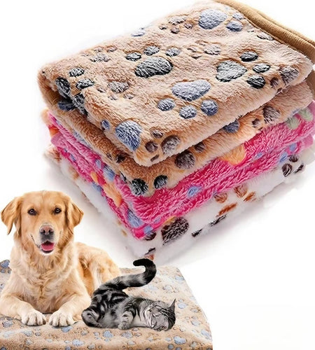 Soft Fluffy High Quality Pet Blanket Cute Cartoon Pattern Pet Mat Warm and Comfortable Blanket for Cat Dogs