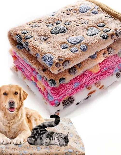 Load image into Gallery viewer, Soft Fluffy High Quality Pet Blanket Cute Cartoon Pattern Pet Mat Warm and Comfortable Blanket for Cat Dogs
