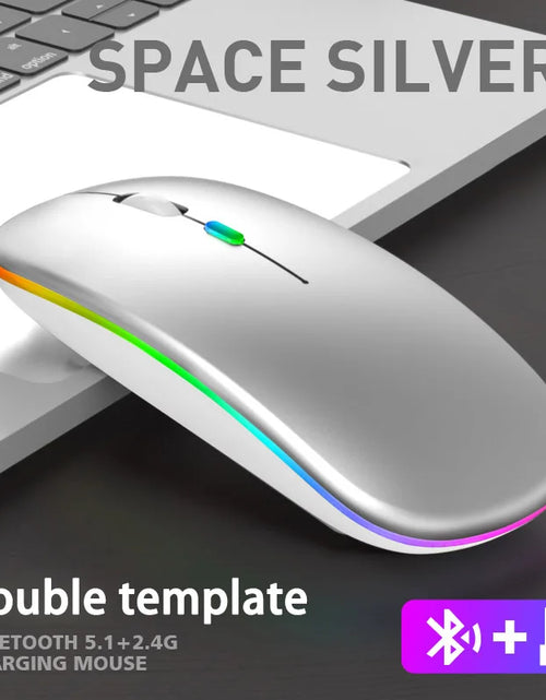 Load image into Gallery viewer, Wireless Mouse for Laptop PC Bluetooth RGB Rechargeable Mouses Wireless Computer Silent Mice LED Backlit Ergonomic Gaming Mouse
