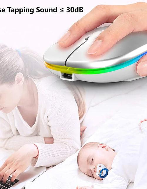 Load image into Gallery viewer, Wireless Mouse for Laptop PC Bluetooth RGB Rechargeable Mouses Wireless Computer Silent Mice LED Backlit Ergonomic Gaming Mouse
