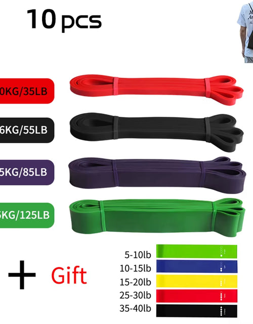 Load image into Gallery viewer, Heavy Duty Latex Resistance Band Exercise Elastic Band for Sport Strength Pull up Assist Band Workout Pilates Fitness Equipment
