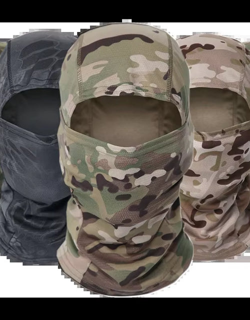 Load image into Gallery viewer, Camouflage Outdoor Riding Mask Outdoor Sun Protection Single Hole Quick Dry Mesh Mask
