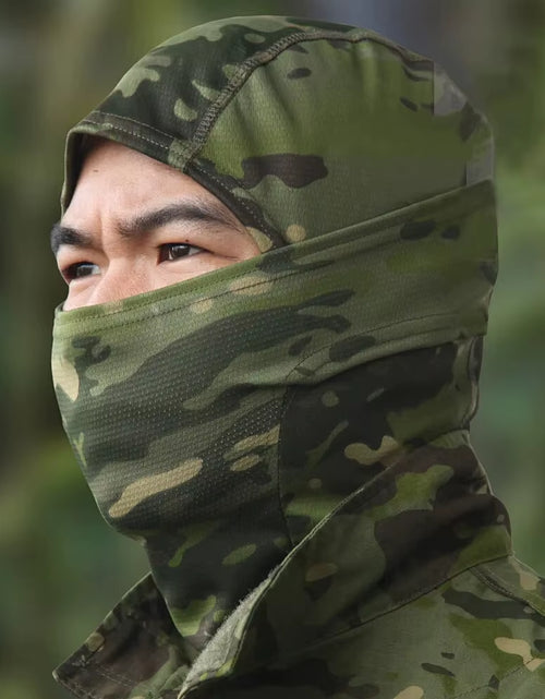 Load image into Gallery viewer, Camouflage Outdoor Riding Mask Outdoor Sun Protection Single Hole Quick Dry Mesh Mask
