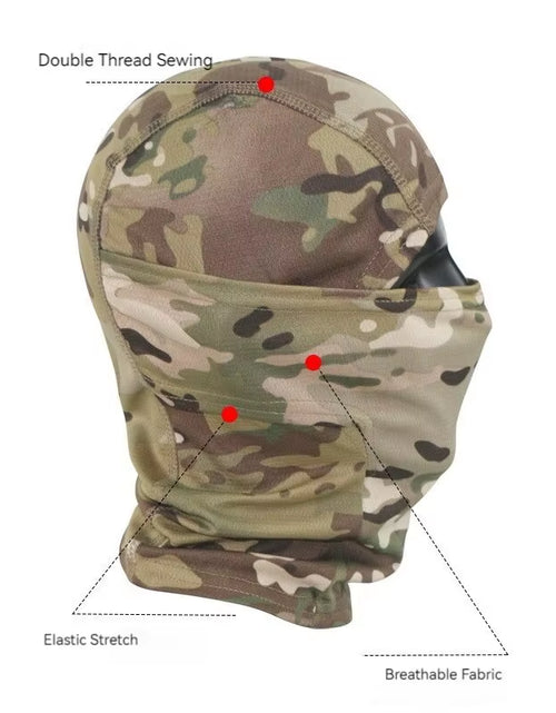 Load image into Gallery viewer, Camouflage Outdoor Riding Mask Outdoor Sun Protection Single Hole Quick Dry Mesh Mask
