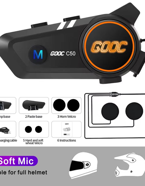 Load image into Gallery viewer, Bluetooth 5.3 Helmet Headset Wireless Hands-Free Call Phone Kit Motorcycle Waterproof Earphone MP3 Music Player Speaker for Moto
