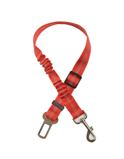 Load image into Gallery viewer, Durable Nylon Dog Seat Belt for Small Large Dogs Adjustable Reflective Elastic Lead Puppy Travel Car Safety Rope French Bulldog

