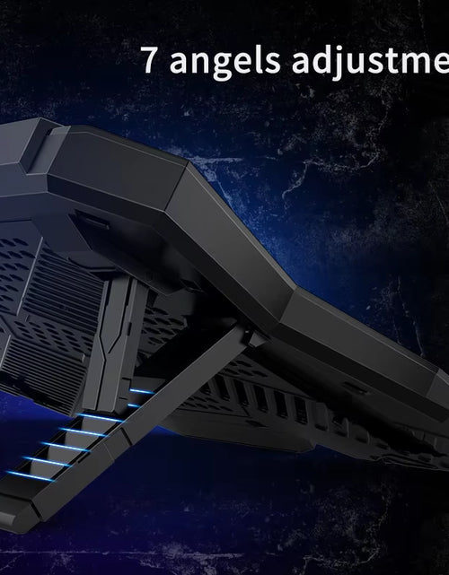 Load image into Gallery viewer, Gaming RGB Laptop Cooler 12-17 Inch Led Screen Laptop Cooling Pad Notebook Cooler Stand with Six Fan and 2 USB Ports
