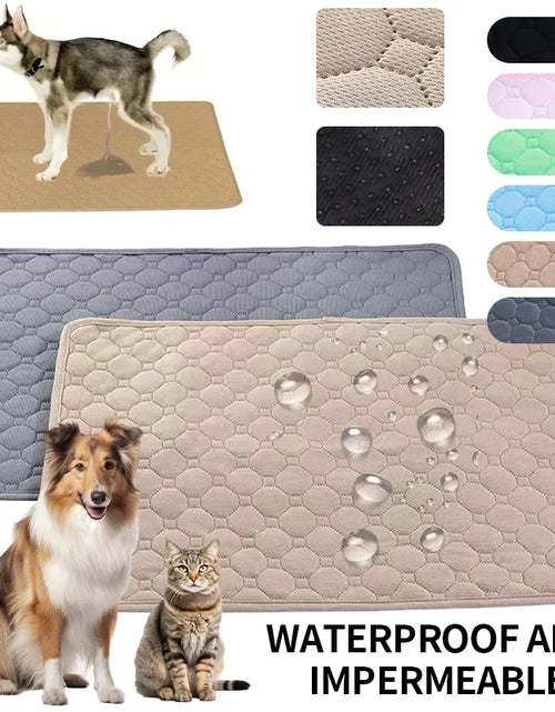 Load image into Gallery viewer, Dog Urine Pads Washable Reusable anti Slip Pet Pee Pad Puppy Training Pad Pet Bed for Car Seat Cover Pet Supplies
