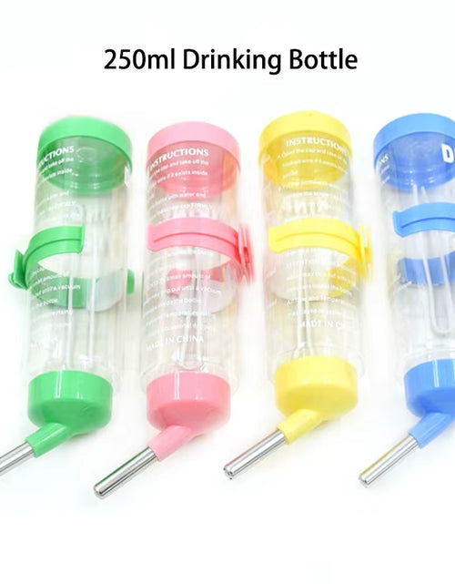 Load image into Gallery viewer, 60Ml/80Ml/125Ml/250Ml Plastic Small Pets Water Drinking Bottle Feeder Hamster Rat Pet Dispenser Feeder Cage Hangable Bottles Hot
