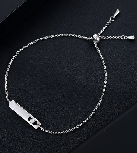 Star Fireworks Fashion Luxury AAA Cubic Zirconia Women Baguette Bracelet Copper Hand Back Chain Adjustable Bracelet