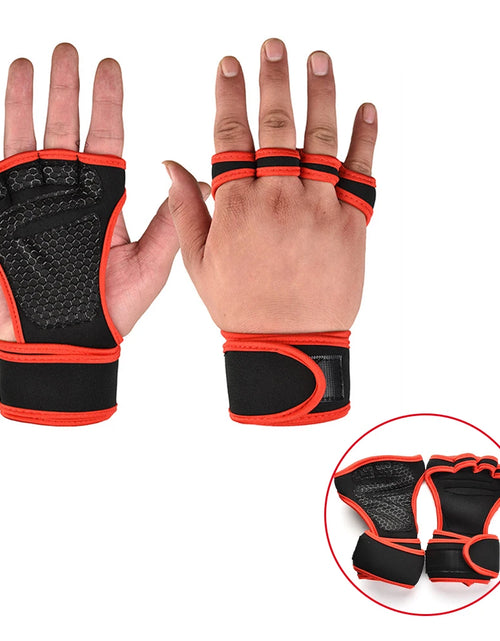Load image into Gallery viewer, Training Sport Gloves for Men Women Workout Gloves Fitness Body Building Weightlifting Gym Hand Wrist Palm Protector Gloves
