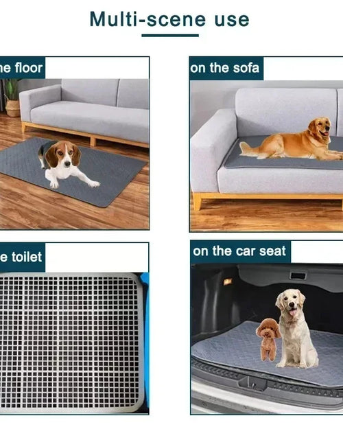 Load image into Gallery viewer, Dog Urine Pads Washable Reusable anti Slip Pet Pee Pad Puppy Training Pad Pet Bed for Car Seat Cover Pet Supplies
