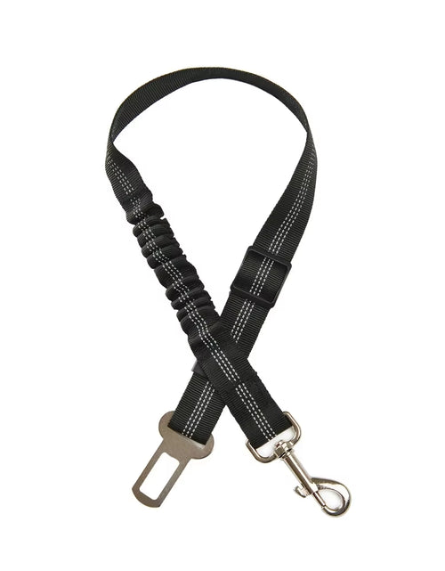 Load image into Gallery viewer, Durable Nylon Dog Seat Belt for Small Large Dogs Adjustable Reflective Elastic Lead Puppy Travel Car Safety Rope French Bulldog
