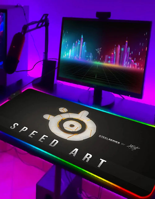 Load image into Gallery viewer, Rgb Mouse Pad Xxl Steelseries Laptop Mat Gaming Mousepad Backlit Keyboard Gamer Girl Table Pads Deskpad Mausepad Cs Go
