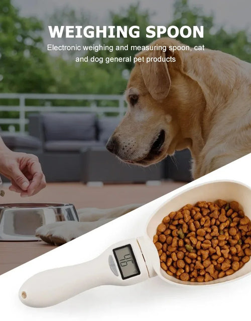 Load image into Gallery viewer, Pet Food Measuring Scoop Electronic Dog Cat Food Measuring Cup Digital Spoon Scale Kitchen Food Scale with LED Display

