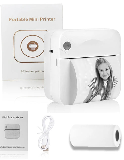 Load image into Gallery viewer, Mini Portable Printer Thermal Printing Sticker Wireless Inkless Mini Pocket Printer Self-Adhesive Label Printer Photo Printer
