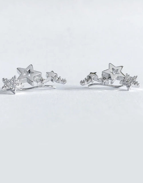 Load image into Gallery viewer, Hot Selling Simple Stylish Star Women Drop Earrings Shiny White Zircon Exquisite Versatile Female Earring Fashion Jewelry
