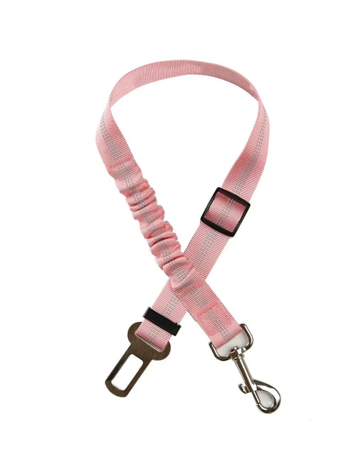 Load image into Gallery viewer, Durable Nylon Dog Seat Belt for Small Large Dogs Adjustable Reflective Elastic Lead Puppy Travel Car Safety Rope French Bulldog
