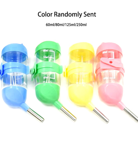 60Ml/80Ml/125Ml/250Ml Plastic Small Pets Water Drinking Bottle Feeder Hamster Rat Pet Dispenser Feeder Cage Hangable Bottles Hot