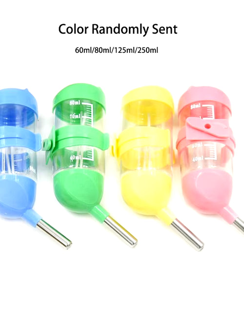 Load image into Gallery viewer, 60Ml/80Ml/125Ml/250Ml Plastic Small Pets Water Drinking Bottle Feeder Hamster Rat Pet Dispenser Feeder Cage Hangable Bottles Hot
