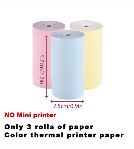 Mini Portable Printer Thermal Printing Sticker Wireless Inkless Mini Pocket Printer Self-Adhesive Label Printer Photo Printer
