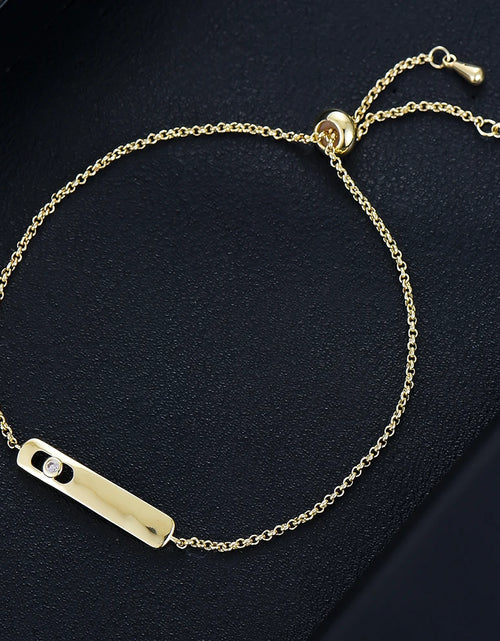 Load image into Gallery viewer, Star Fireworks Fashion Luxury AAA Cubic Zirconia Women Baguette Bracelet Copper Hand Back Chain Adjustable Bracelet
