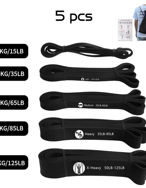 Load image into Gallery viewer, Heavy Duty Latex Resistance Band Exercise Elastic Band for Sport Strength Pull up Assist Band Workout Pilates Fitness Equipment
