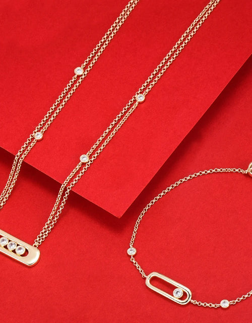 Load image into Gallery viewer, Star Fireworks Fashion Luxury AAA Cubic Zirconia Women Baguette Bracelet Copper Hand Back Chain Adjustable Bracelet
