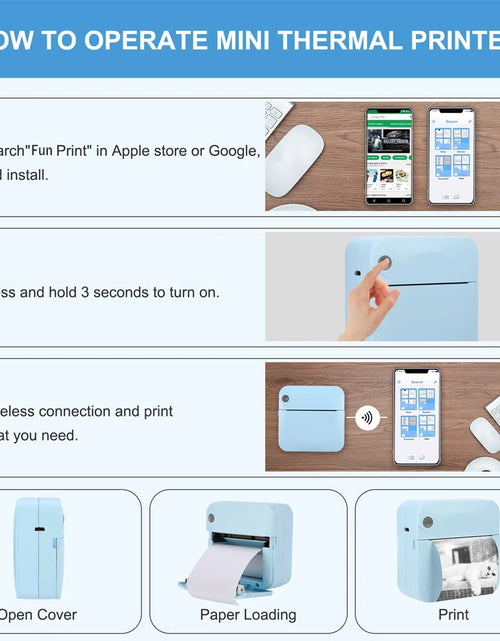 Load image into Gallery viewer, Mini Portable Printer Thermal Printing Sticker Wireless Inkless Mini Pocket Printer Self-Adhesive Label Printer Photo Printer
