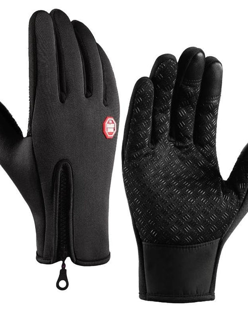 Load image into Gallery viewer, Winter Gloves for Men Waterproof Windproof Cold Gloves Snowboard Motorcycle Riding Driving Warm Touchscreen Zipper Glove
