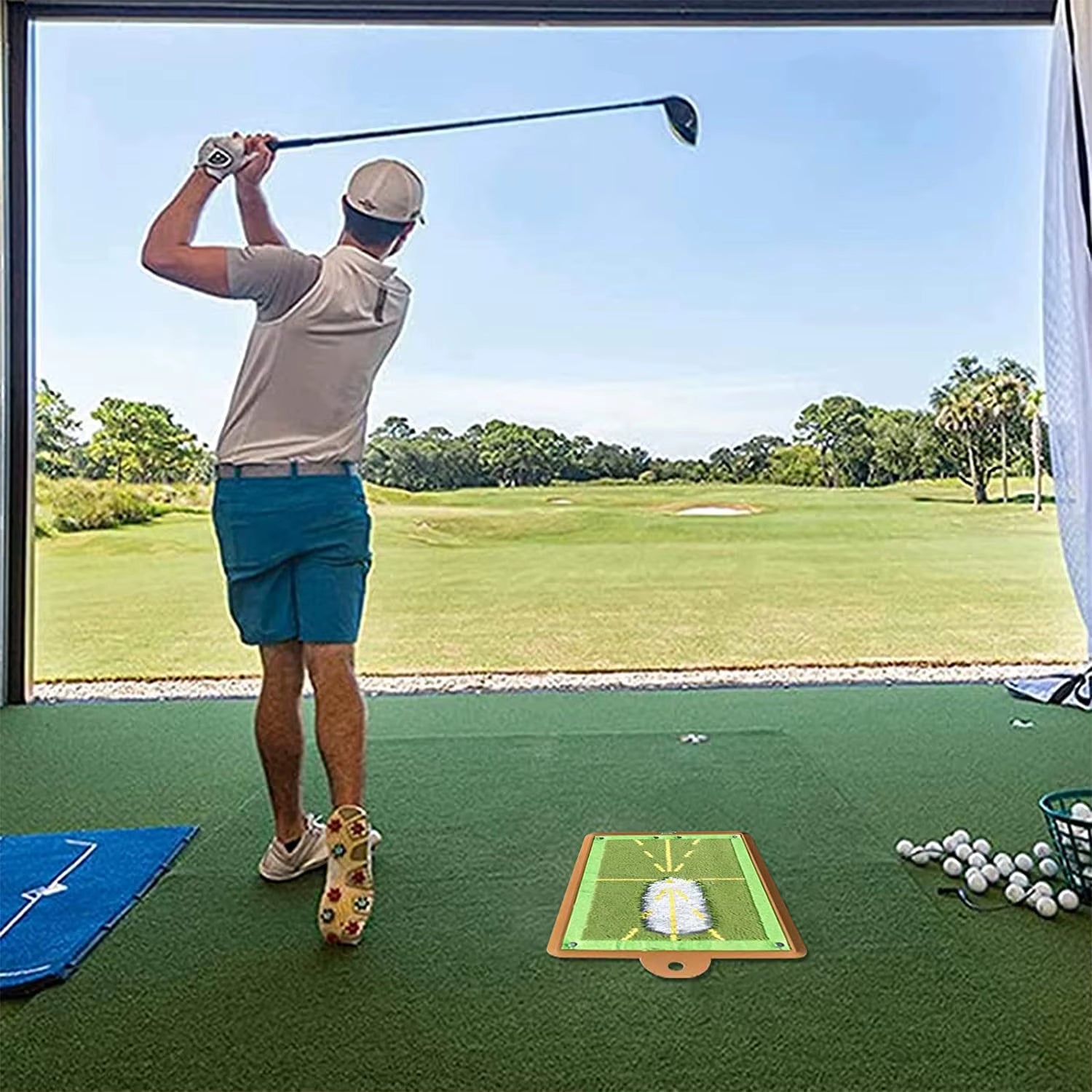 SwingPerfect Golf Training Mat – Portable Swing Detection & Impact Tracing Aid for Better Golf Shots