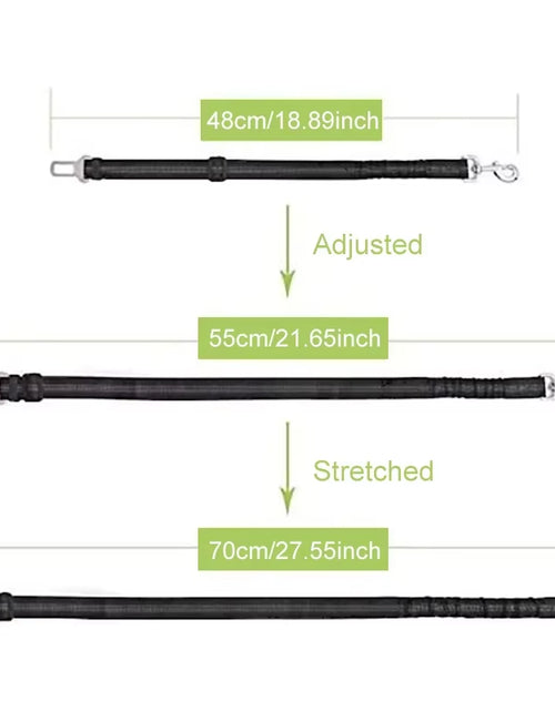 Load image into Gallery viewer, Durable Nylon Dog Seat Belt for Small Large Dogs Adjustable Reflective Elastic Lead Puppy Travel Car Safety Rope French Bulldog
