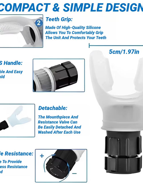 Load image into Gallery viewer, 1Pcs Breathing Exercise for Lungs Portable Breath Fitness Exerciser Device Endurance Workout with Adjustable Resistances Sports
