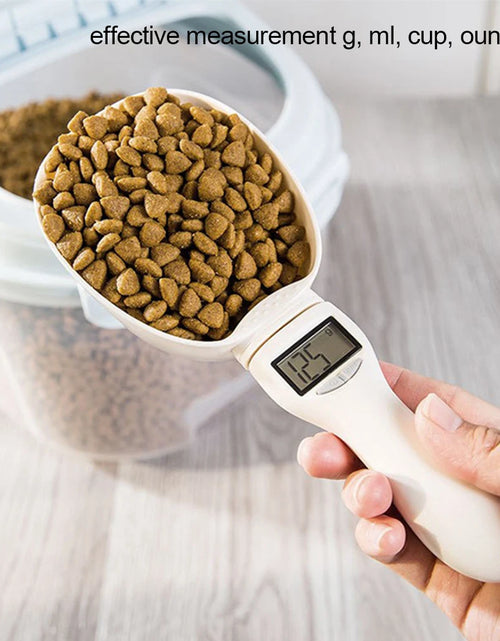 Load image into Gallery viewer, Pet Food Measuring Scoop Electronic Dog Cat Food Measuring Cup Digital Spoon Scale Kitchen Food Scale with LED Display

