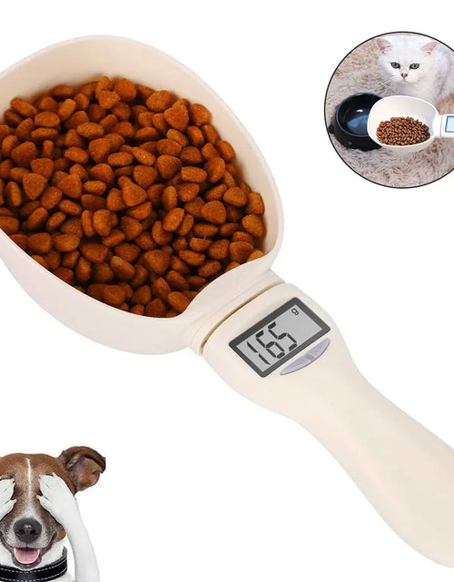 Load image into Gallery viewer, Pet Food Measuring Scoop Electronic Dog Cat Food Measuring Cup Digital Spoon Scale Kitchen Food Scale with LED Display
