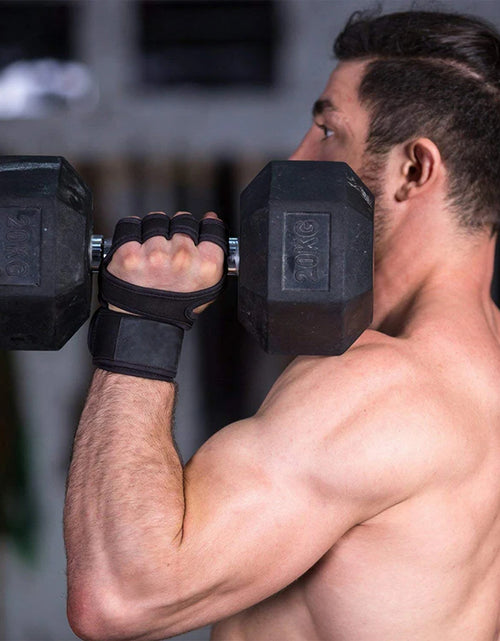 Load image into Gallery viewer, Training Sport Gloves for Men Women Workout Gloves Fitness Body Building Weightlifting Gym Hand Wrist Palm Protector Gloves
