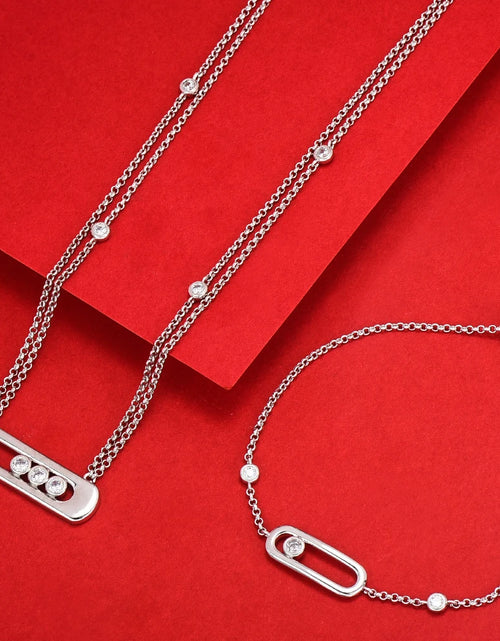 Load image into Gallery viewer, Star Fireworks Fashion Luxury AAA Cubic Zirconia Women Baguette Bracelet Copper Hand Back Chain Adjustable Bracelet
