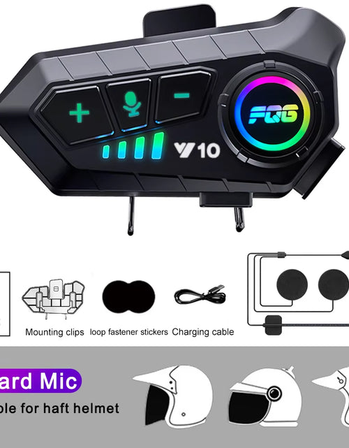 Load image into Gallery viewer, Bluetooth 5.3 Helmet Headset Wireless Hands-Free Call Phone Kit Motorcycle Waterproof Earphone MP3 Music Player Speaker for Moto
