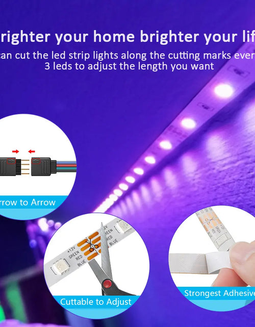 Load image into Gallery viewer, LED Strip Lights RGB 3535 ,5V 1M-30M,16 Million Colors, RGB , Led Strip Lighting Music Sync, Color Changing for Party Home
