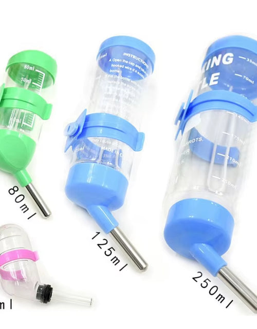 Load image into Gallery viewer, 60Ml/80Ml/125Ml/250Ml Plastic Small Pets Water Drinking Bottle Feeder Hamster Rat Pet Dispenser Feeder Cage Hangable Bottles Hot
